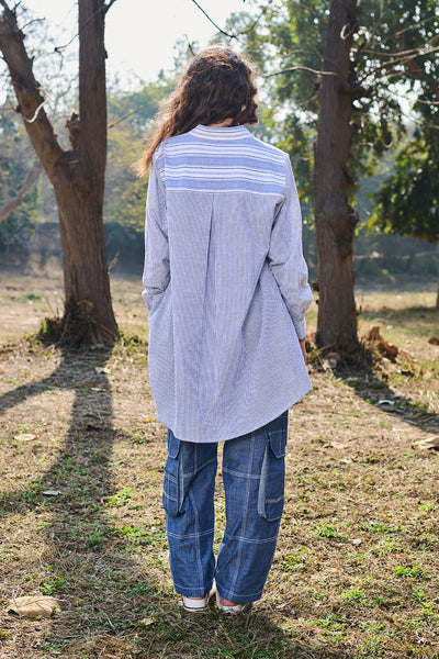 BLUE DENIM CARGO PANTS (CM-15/BTM)