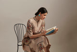BEIGE SILK CHANDERI TUNIC (1 PC)