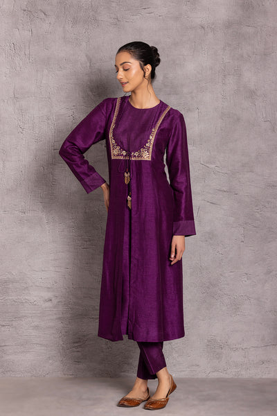 FALSA VISCOSE DUPION EMBROIDERED KURTA SET (DT-03)