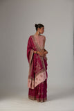 FALSA TUSSAR EMBROIDERED SAREE (3 PCS)