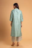 AQUA DUPION EMB. KURTA SET (2 PCS)