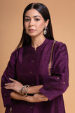 PURPLE DUPION EMB. KURTA SET (2 PCS)