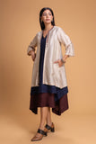 RED DUPION EMB. DRESS (1 PC)