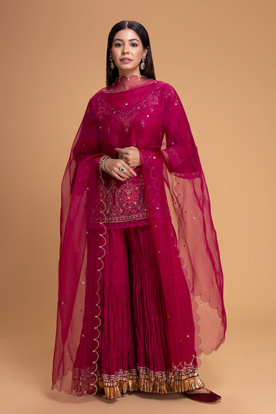 FALSA DUPION EMB. SHARARA SET (3PCS)