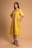 YELLOW DUPION EMB. KURTA SET (2 PCS)