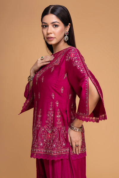FALSA DUPION EMB. SHARARA SET (3PCS)