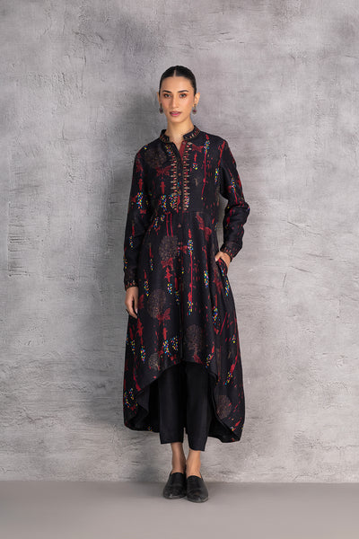 BLACK & MAROON DUPION JACKET (1 PC)