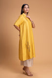 YELLOW DUPION EMB. KURTA SET (2 PCS)