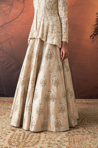 TOOSH BROCADE & GEORGETTE EMB. LEHENGA SET (EVO-02A) (2 PCS)