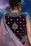 LILAC ORGANZA & VELVET EMBROIDERED SAREE SET (4 PCS)