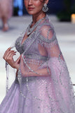Lilac Tulle Net Skirt & Blouse ( Fa-54)
