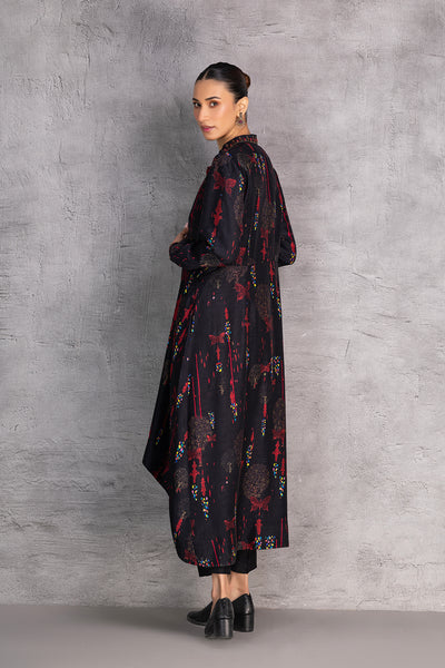 BLACK & MAROON DUPION JACKET (1 PC)