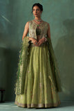 MINT TISSUE EMBROIDERED LEHENGA SET (5 PCS)