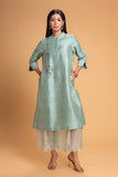 AQUA DUPION EMB. KURTA SET (2 PCS)