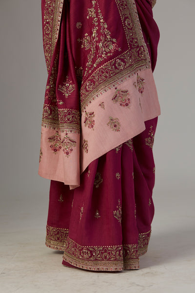 FALSA TUSSAR EMBROIDERED SAREE (3 PCS)
