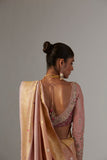 OLD ROSE BROCADE SAREE (2 PCS)
