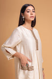IVORY DUPION EMB. KURTA SET (2 PCS)