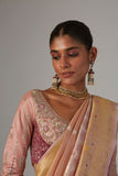 OLD ROSE BROCADE SAREE (2 PCS)