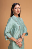 AQUA DUPION EMB. KURTA SET (2 PCS)