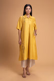 YELLOW DUPION EMB. KURTA SET (2 PCS)