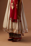 TOOSH SILK CHANDERI ANARKALI WITH TOOSH EMB PANTS AND GEO TUSSAR DUP ( BRM-14B)