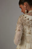 IVORY CHIFFON ANARKALI PAIRED WITH TULLE NET JACKET ( TL-89B)