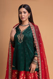 RED BROCADE LEHENGA SET (2 PCS)