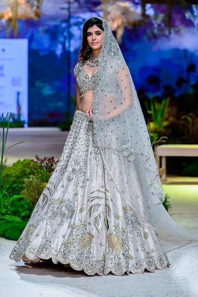 Toosh  Viscose Dupion Embroidered  Lehenga Set ( Fa-55a/bls, Fa-55/leh,  Fa-55d/dup-2, Se-08a/Dupatta)