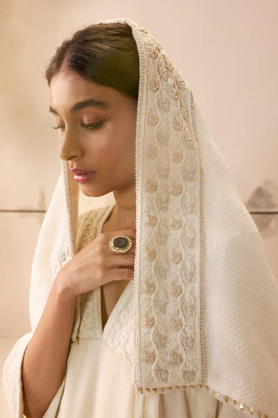 Printed Ivory Phiran + Attached Hood (E-01/TL-24)