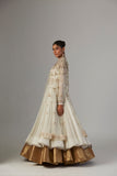 IVORY CHIFFON ANARKALI PAIRED WITH TULLE NET JACKET ( TL-89B)