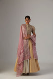 GOLD & SILVER BROCADE TISSUE LEHENGA (1 PC)