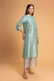 AQUA DUPION EMB. KURTA SET (2 PCS)