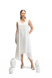 WHITE COTTON HANKERCHIEF DRESS (BFW-01B/DRS)