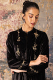 Black Velvet Embroidered Kurta Set (Vt-06)