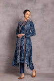 DARK BLUE VISCOSE DUPION EMBROIDERED TUNIC ( DC-04)