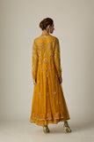 MUSTARD CHIFFON & TULLE EMBROIDERED JACKET SET (2 PCS)