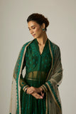 GREEN TULLE EMBROIDERED ANARKALI SET(3 PCS)