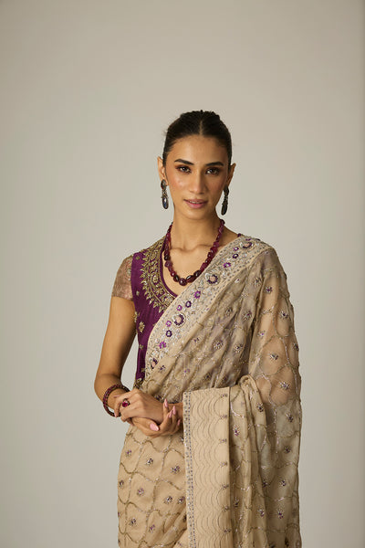 TOOSH ORGANZA SAREE SET (3 PCS)