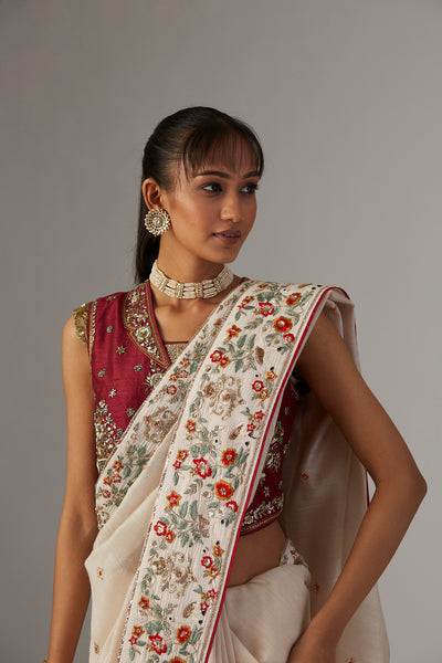 RUBY DUPION EMBRODIERED BLOUSE (1 PC)