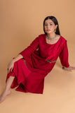RED DUPION EMB. KURTA SET (2 PCS)