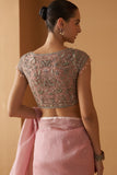 OLD ROSE NET EMBROIDERED BLOUSE (1 PC)