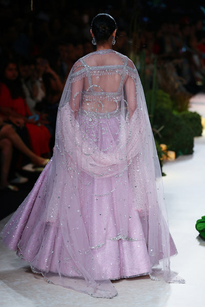 Lilac Tulle Net Skirt & Blouse ( Fa-54)