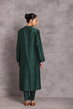 EMERALD VISCOSE DUPION EMBROIDERED KURTA SET (DT-04)