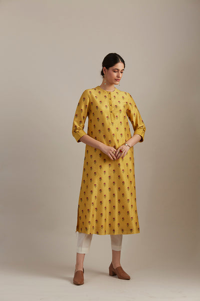 Amber silk chanderi floral printed tunic (SV-12/KUR)