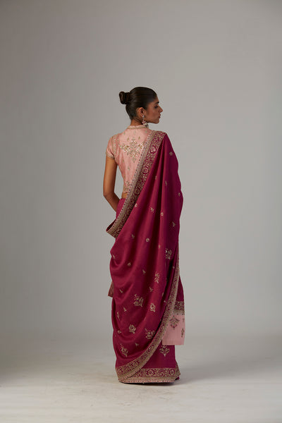 FALSA TUSSAR EMBROIDERED SAREE (3 PCS)