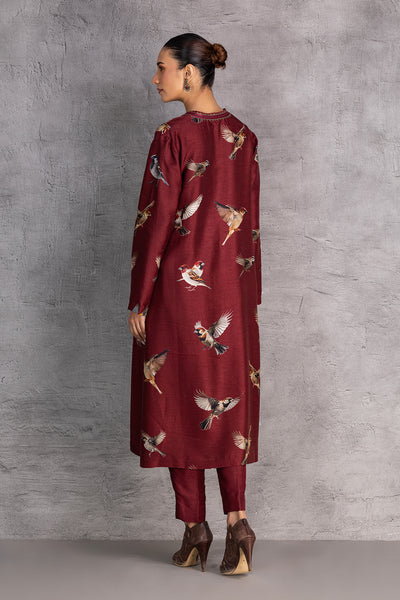 BURGUNDY DUPION TUNIC (1 PC)