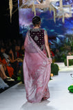 LILAC ORGANZA & VELVET EMBROIDERED SAREE SET (4 PCS)