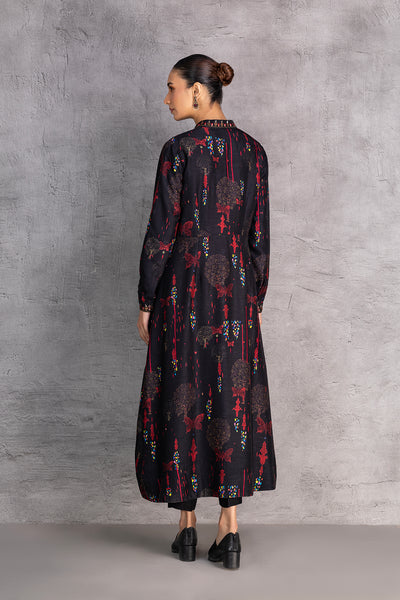 BLACK & MAROON DUPION JACKET (1 PC)