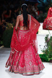 Red Brocade Blouse, Red Silk Dupion Emb. Lehenga With Crino & Red Net Emb. Veil ( Blouse-06, Fb-03/leh+can, Kz-15a/dup)
