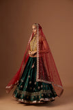 CRIMSON TULLE EMBROIDERED DUPATTA (1 PC)
